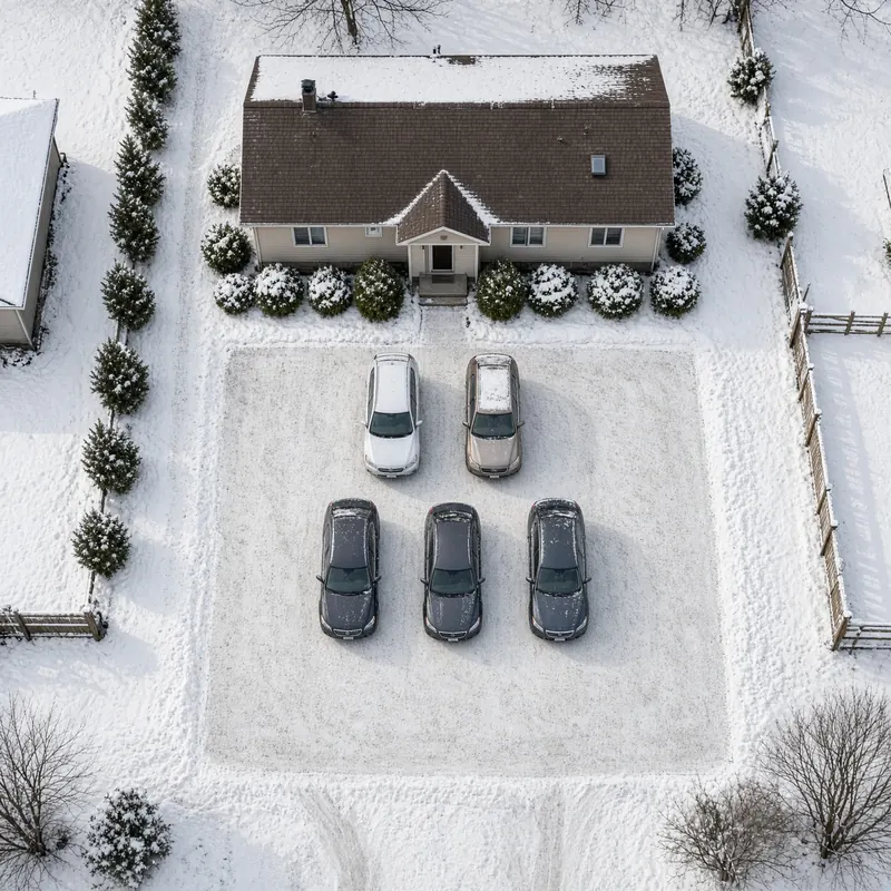 Triple driveway
