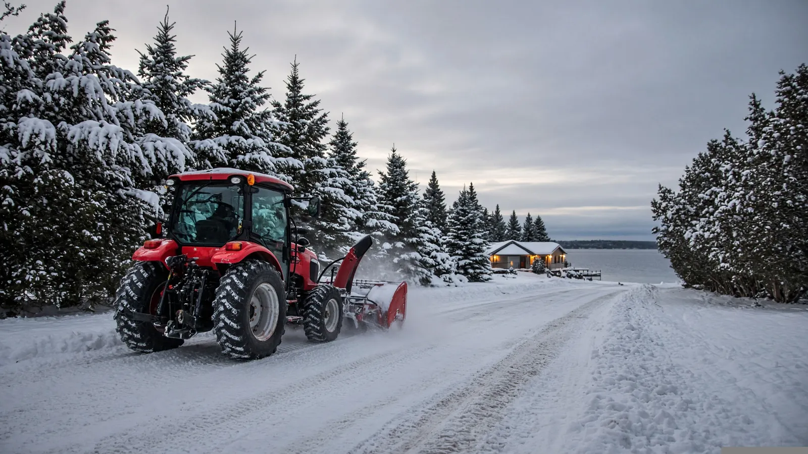 Basswood Snow clearing a rural Northern Ontario driveway